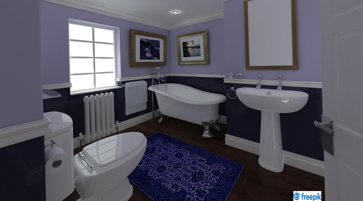 3D render of a Classic Bathroom Interior